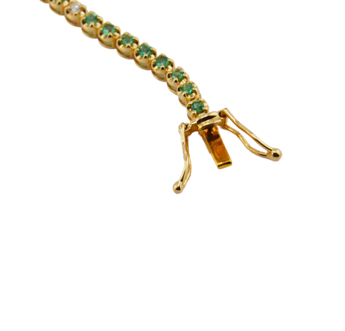 Emerald And Diamond Tennis Bracelet